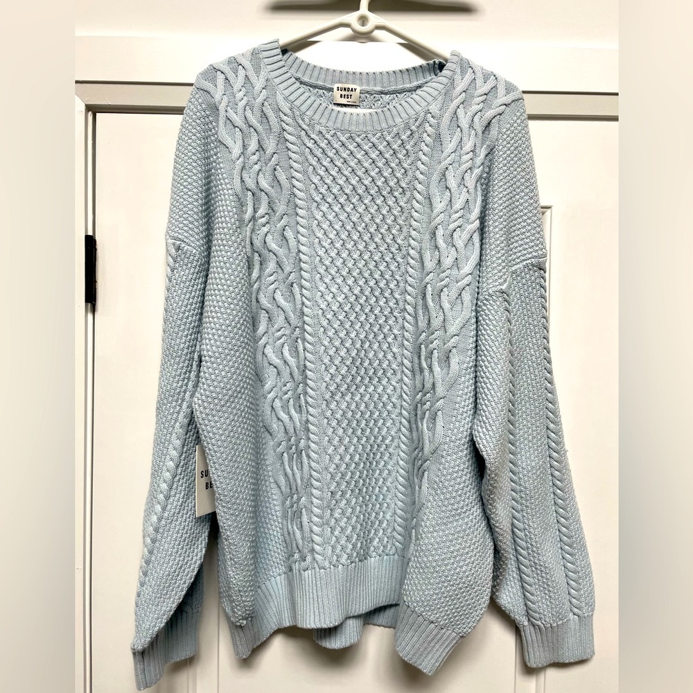 Sunday Best (Aritzia) Peggy Sweater in Fluid Blue
